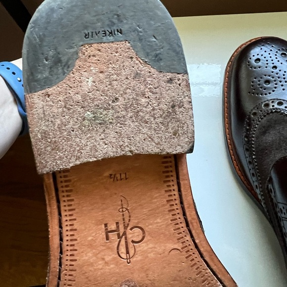 Cole Haan Air Harrison Brown Wingtip Boot Leather Lace up - Picture 13 of 13